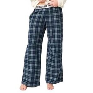 Hollister 24/7 Green Blue Plaid Flannel Pajama Pants Size Large